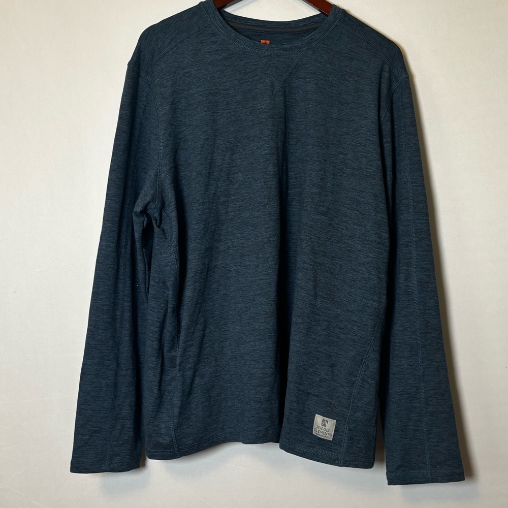 Rugged Elements Durable Utility Mens Size XL Blue Long-sleeve Tee